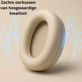 Draadloze Over Ear Koptelefoon met Noise Cancelling & Microfoon - 60 uur batterij - Inklapbaar Bluetooth Headset - Heldere gesprekken - Koptelefoon met draad 3.5mm Jack - Handsfree bellen