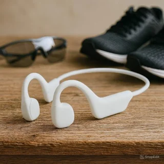 Dutch Wanted RunS22 - Koptelefoon - Hardloop oordopjes - Draadloze oordopjes - Sporthoofdtelefoon - Wireless oordopjes - Sport oortjes - Noise cancelling - Wit
