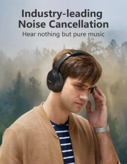 Momentum® - Draadloze Bluetooth Koptelefoon - Active Noise Cancelling - Wireless Headphone - Koptelefoon - Hoofdtelefoon - 30 uur speeltijd - Met Draagtas - Zwart