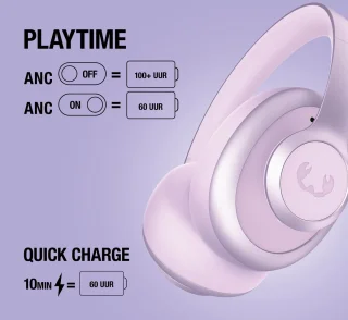 Fresh 'n Rebel Clam Ace 2 – Draadloze Bluetooth Koptelefoon met Active Noise Cancelling – 100+ uur Speeltijd - Met volume wiel - Dreamy Lilac