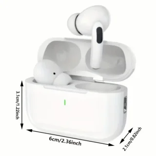 Draadloze Bluetooth Oordopjes met Oplaadcase – Noise Cancelling In-Ear Earbuds – Touch Control – Geschikt voor iPhone & Android – Draadloos Opladen – Sport & Muziek – Wit