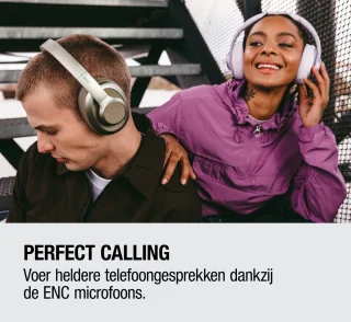 Fresh 'n Rebel Clam Ace 2 – Draadloze Bluetooth Koptelefoon met Active Noise Cancelling – 100+ uur Speeltijd - Met volume wiel - Ice Grey