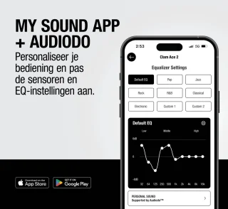 Fresh 'n Rebel Clam Ace 2 – Draadloze Bluetooth Koptelefoon met Active Noise Cancelling – 100+ uur Speeltijd - Met volume wiel - Ice Grey