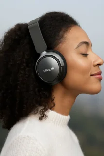 Over Ear Koptelefoon met Active Noise Cancelling - Draadloze Headset met Microfoon - ENC - Bluetoot 5.3 - Inklapbaar & 70 uur batterij
