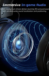 Over Ear Koptelefoon met Active Noise Cancelling - Draadloze Headset met Microfoon - ENC - Bluetoot 5.3 - Inklapbaar & 70 uur batterij