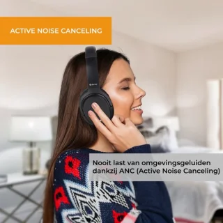 Denver - 2 in 1 - Bluetooth Draadloze & Bedraad Koptelefoon - Inclusief AUX Kabel - Active Noise Canceling - Draadloos of met draad - Handsfree Bellen - Zwart