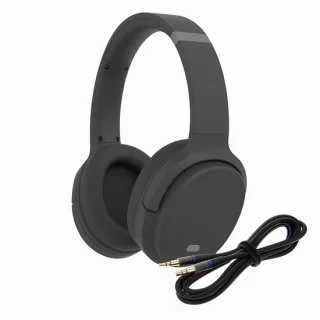 Denver - 2 in 1 - Bluetooth Draadloze & Bedraad Koptelefoon - Inclusief AUX Kabel - Active Noise Canceling - Draadloos of met draad - Handsfree Bellen - Zwart