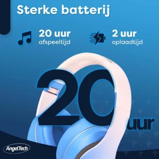 AngelTech Over Ear Draadloze Kinderkoptelefoon Blauw of Roze