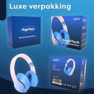 AngelTech Over Ear Draadloze Kinderkoptelefoon Blauw of Roze