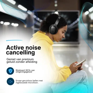 Avalect ClarityPro 2024 Draadloze Over-ear Hoofdtelefoon Zwart