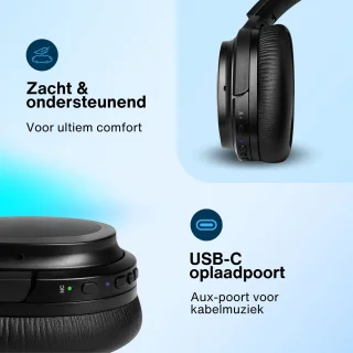 Avalect ClarityPro 2024 Draadloze Over-ear Hoofdtelefoon Zwart