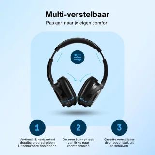 Avalect ClarityPro 2024 Draadloze Over-ear Hoofdtelefoon Zwart