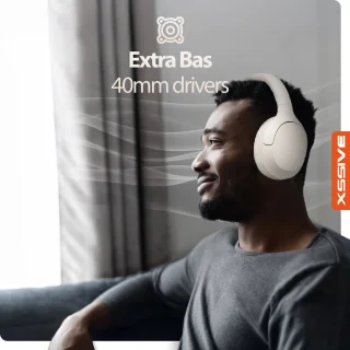 Bluetooth 5.3 Draadloze Koptelefoon Beige