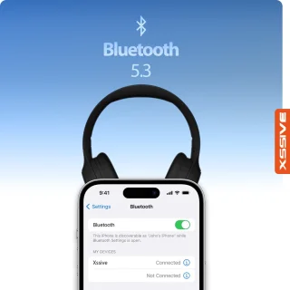 Bluetooth 5.3 Draadloze Koptelefoon Zwart