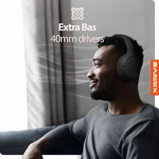 Bluetooth 5.3 Draadloze Koptelefoon Zwart