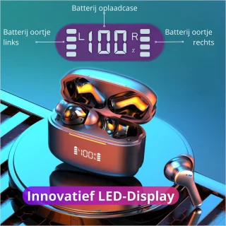Bluetooth draadloze oordopjes - Zwart