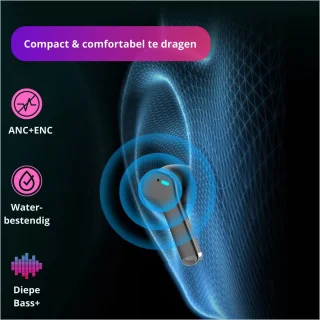 Bluetooth draadloze oordopjes - Zwart