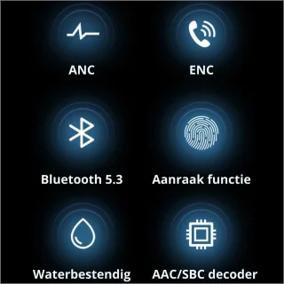 Bluetooth draadloze oordopjes - Zwart