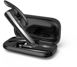 Bluetooth headset met één oor - zwart