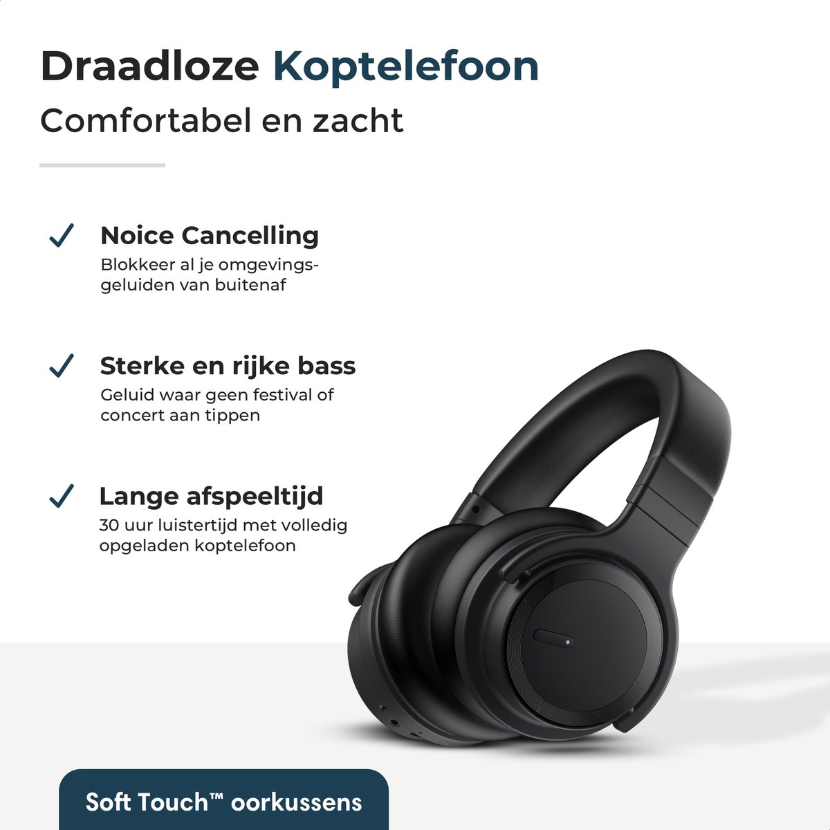 Wat vinden we goed aan de Bluetooth Koptelefoon Premium met Microfoon