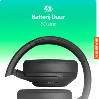 Bluetooth Koptelefoon Zwart - Hybrid ANC - Bluetooth 5.3 - 60 Uur Batterij