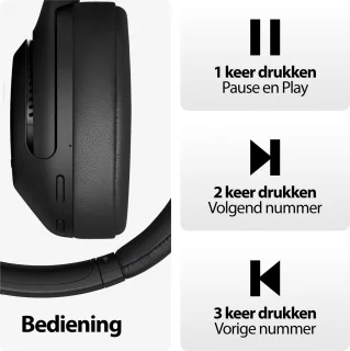 Bluetooth Koptelefoon Zwart - Hybrid ANC - Bluetooth 5.3 - 60 Uur Batterij