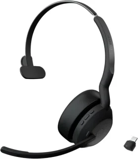 Draadloze Bluetooth mono headset voor pc, zwart