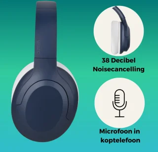 Draadloze Kinderhoofdtelefoon Bluetooth Blauw ANC