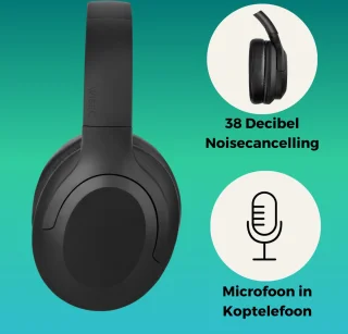 Draadloze Kinderkoptelefoon Bluetooth Zwart ANC