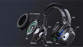 Draadloze Over-Ear Koptelefoon Champagne