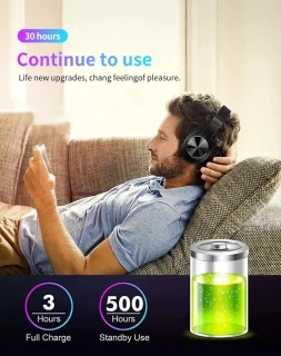 DrPhone ANC-E11 Bluetooth Over Ear Koptelefoon Zwart
