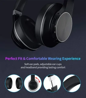 DrPhone ANC-E11 Bluetooth Over Ear Koptelefoon Zwart