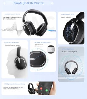 Wat vinden we goed aan de DrPhone SonicWave Over-Ear Koptelefoon - Zwart