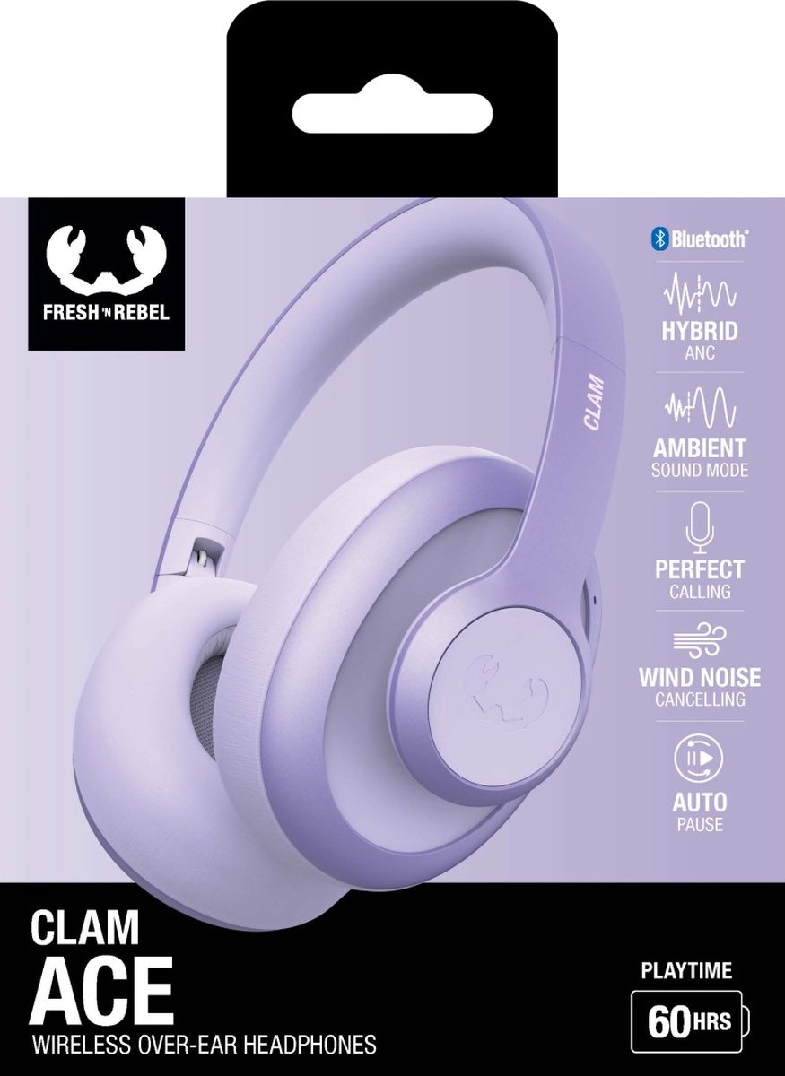 Fresh 'n Rebel Clam Ace hoofdtelefoon Dreamy Lilac