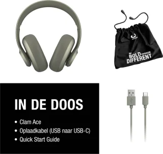 Fresh 'n Rebel Clam Ace Noise Cancelling Hoofdtelefoon Dried Green