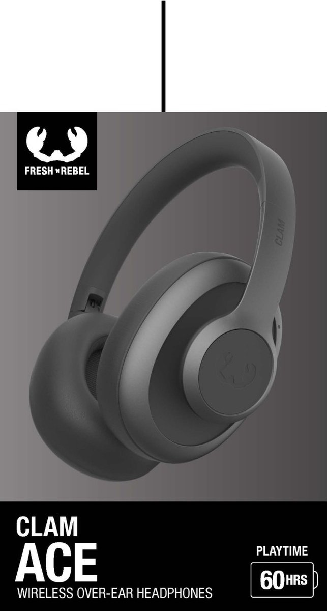 Fresh 'n Rebel Clam Ace Storm Grey hoofdtelefoon