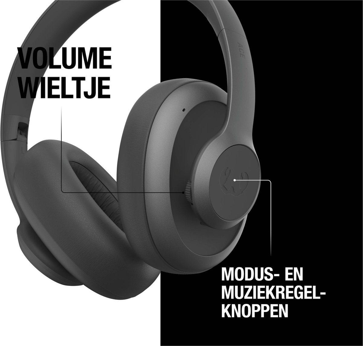 Fresh 'n Rebel Clam Ace Storm Grey hoofdtelefoon