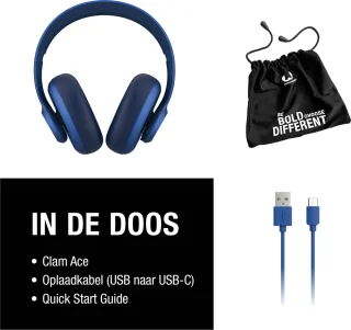 Fresh 'n Rebel Clam Ace True Blue noise cancelling hoofdtelefoon