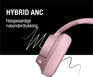 Fresh 'n Rebel Clam Fuse Over Ear Draadloze Koptelefoon Pastel Pink