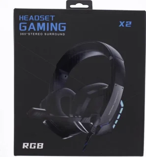 Gaming headset X2 zwart
