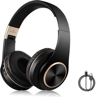 Gloovon Bluetooth Over-Ear Koptelefoon Zwart
