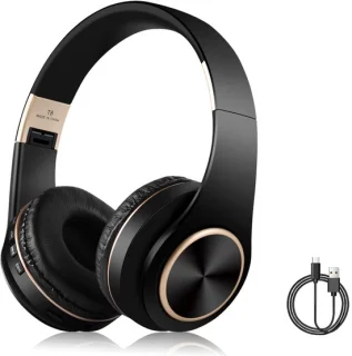 Gloovon Bluetooth Over-Ear Koptelefoon Zwart