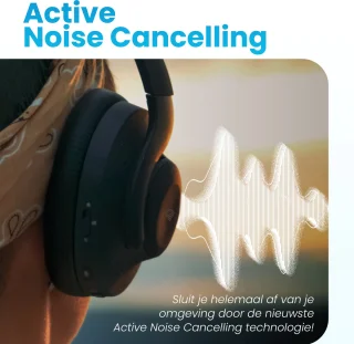 Golden Sound Draadloze Over Ear Koptelefoon Bluetooth Active Noise Cancelling