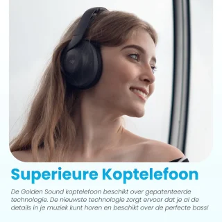 Golden Sound Draadloze Over Ear Koptelefoon Bluetooth Active Noise Cancelling