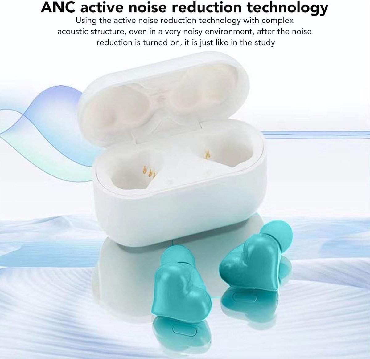 Wat vinden we goed aan de Heartbuds BT 5.3 Draadloze Noise Cancelling Koptelefoon Lake Green