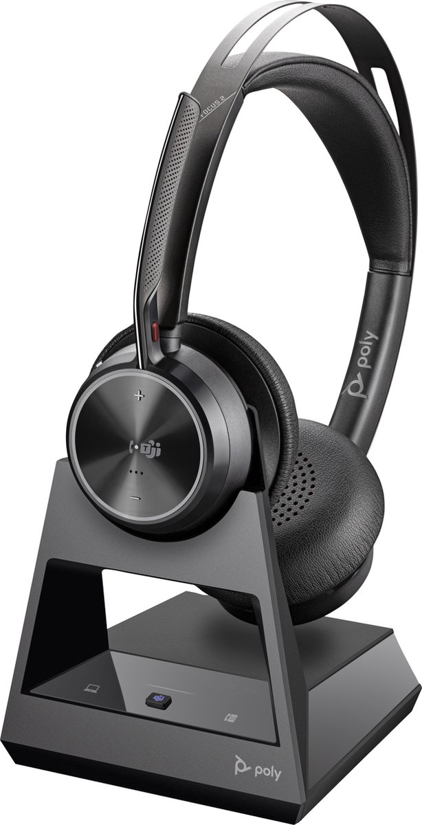 De HP Poly Voyager Focus 2 On Ear Bluetooth Headset Zwart in één oogopslag