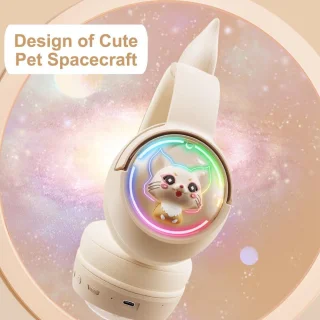 IBETTERTEC Kattenoren Over-Ear Gaming Headset