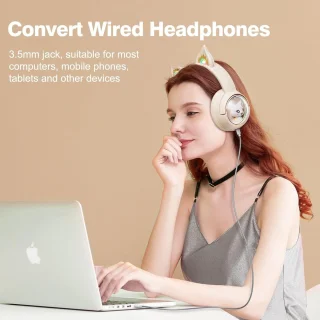 IBETTERTEC Kattenoren Over-Ear Gaming Headset
