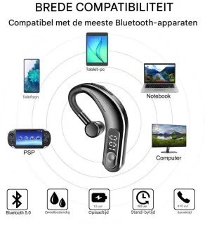 In-Ear Bluetooth Headset - Zwart