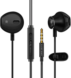 In-ear oordopjes met microfoon, 3.5mm, zwart